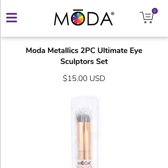 Eye makeup brushes 2 PC set - new - sealed - Picture 3 of 4